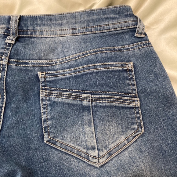 Mossimo Supply Co. Skinny Jambe Moulante Low Rise Blue Jeans Juniors Size 1 VGUC - Picture 8 of 15